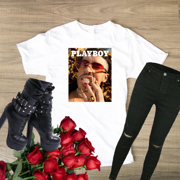 Bad Bunny Custom Shirt | Playboy - Picture 1 of 2